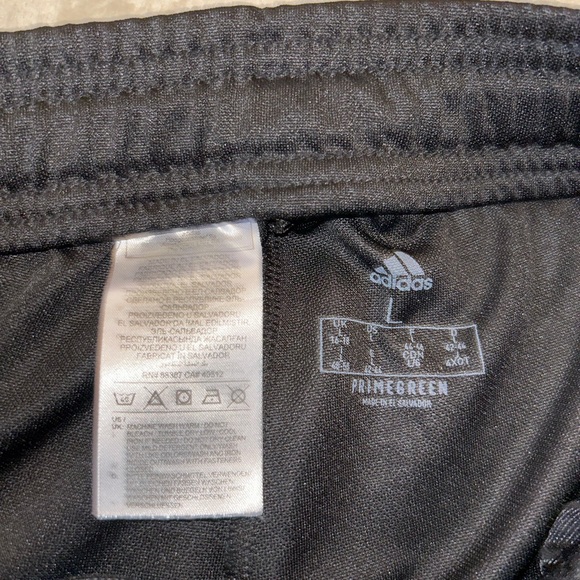 Adidas Black and Gray Athletic Pants with Zip Up Calves L - Picture 4 of 6